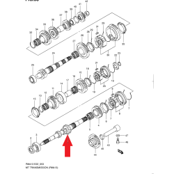 Arbre d'embrayage de boîte de vitesses Suzuki Swift Ignis 24111-86G02