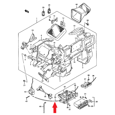 Linka, cięgno nagrzewnicy Vitara 490 mm 74452-78E10