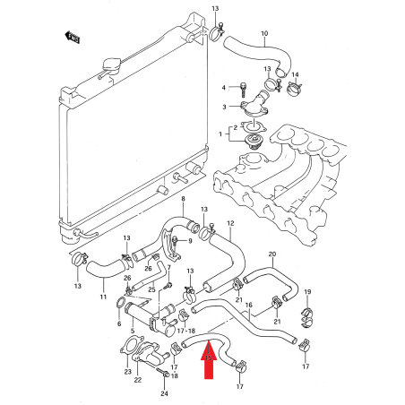 Suzuki Vitara värmekanal 17871-57B03
