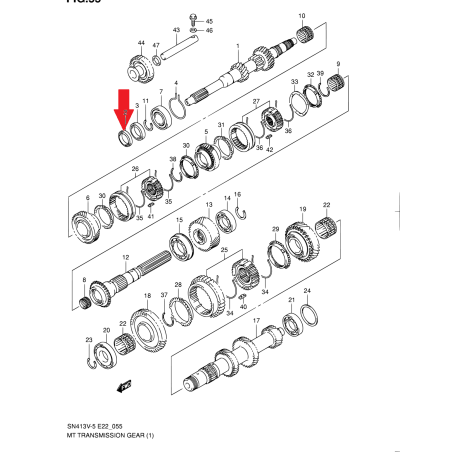 Uszczelniacz wałka sprzęgłowego, skrzyni biegów Suzuki Jimny 09283-25101 23.9x38x6