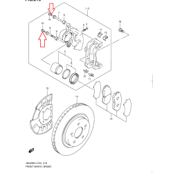 Vis de coulisseau d'étrier de frein Suzuki Grand Vitara 55206-50J00