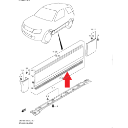 Uszczelka listwy drzwi Suzuki Grand Vitara 77582-64J10