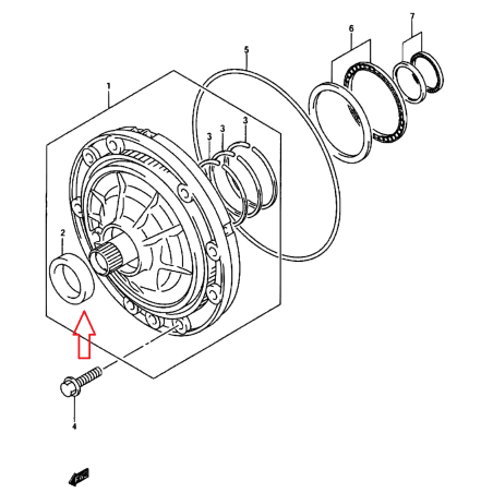 A/T Grand Vitara Xl7 box seal 38x55x7 22881-54J10