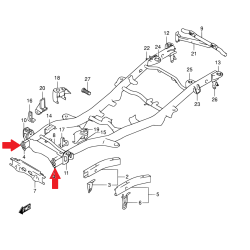 Support, élément de châssis Suzuki Jimny 57153-76j00