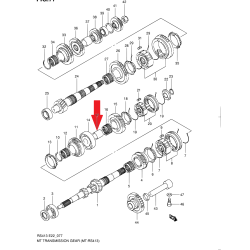 Casquillo de caja de cambios Suzuki Swift Ignis Alto 24119-60B51