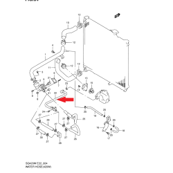 Conduite d'eau Suzuki Grand Vitara 17880-77EA2