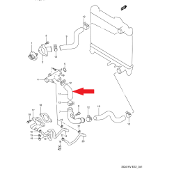 Durite d'eau 1.6 Suzuki Grand Vitara 17852-66D00