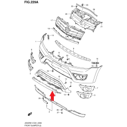 Moldura de parachoques delantero Suzuki Grand Vitara 71722-77KA0-PCG