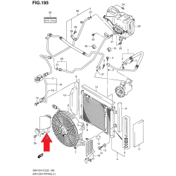 Osłona wentylatora klimatyzacji prawy Suzuki Jimny 95340-57M00