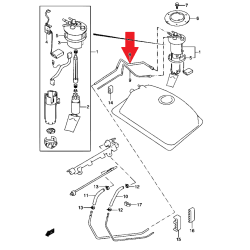 Conduite de carburant Suzuki Jimny 15820-81A02