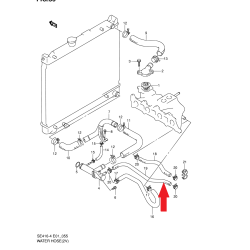 Heater Hose 1.6 Suzuki Vitara 17872-60A01