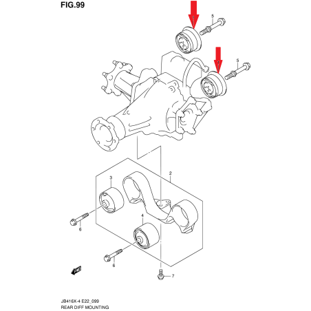 Tuleja mostu napędowego tył Suzuki Grand Vitara 05- 27561-66J01