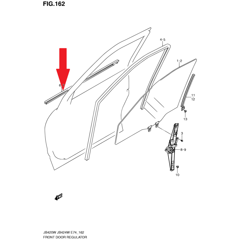 Türleiste vorn links Suzuki Grand Vitara 83821-65J00