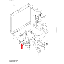Conduite d'eau, tuyau d'eau 1.6 Suzuki Vitara 17550-60X50