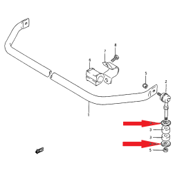 Rondella del tirante barra stabilizzatrice Suzuki 09165-10002