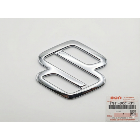 Suzuki Emblem Badge Chrome S Logo 77811-60G01-0PG