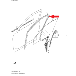 Joint de vitre de porte gauche Suzuki Grand Vitara 83680-64J01