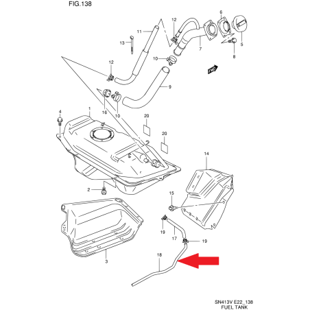 Przewód paliwowy Suzuki Jimny 89483-81A00