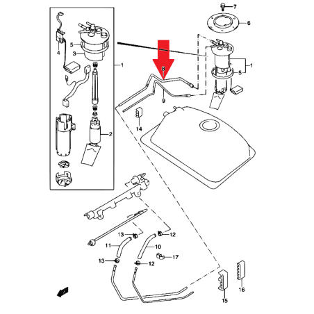 Palivové potrubie Suzuki Jimny 15820-81A02