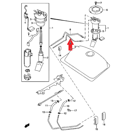 Przewód paliwowy Suzuki Jimny 15860-81A02