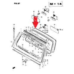 Joint de pare-brise avant Suzuki Samurai 84611-80151