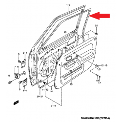 Suzuki Jimny junta de la puerta izquierda 84651-81A00